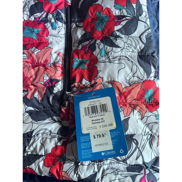 Columbia Women’s White Out™ Insulated Puffer Jacket Floral Print 3X NWT - Picture 5 of 5